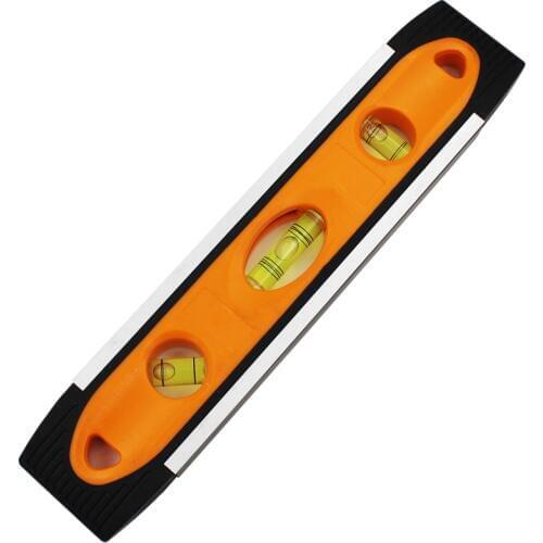 HACCURY aluminum alloy magnetic spirit Bullbe level 9 inch multifunctional portable Level Ruler with three horizontal bubbles