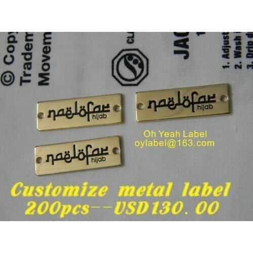 Customize metal labels/clothes labels/ main label / garment label