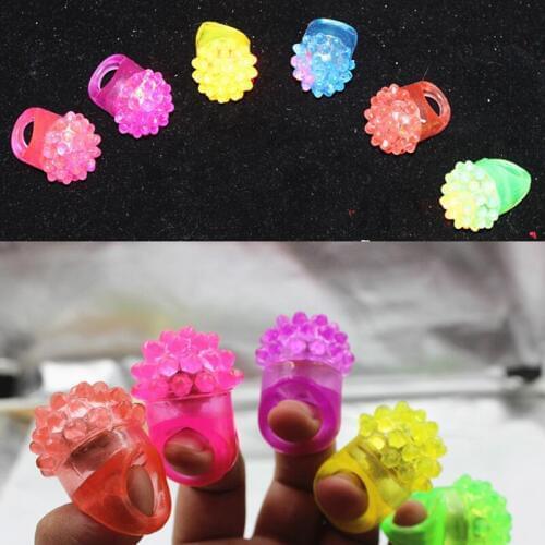 Flashing Bubble Ring Rave Party Blinking Soft Jelly Glow Hot Selling!Cool Led Light Up LX8317