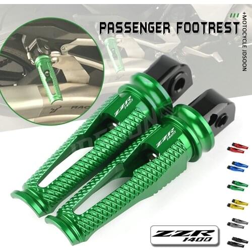 Motorcycle Accesstories CNC Aluminum Rear Foot Pegs Footrest Adapter Rider/Passenger Footpegs For kawasaki ZZR1400 ZZR 1400