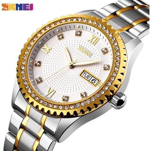 Top Luxury Automatical Mens Watches Hollow Diamond Mechanical Wristwatches Date Week Automatic Men Watch Relogio Masculino SKMEI