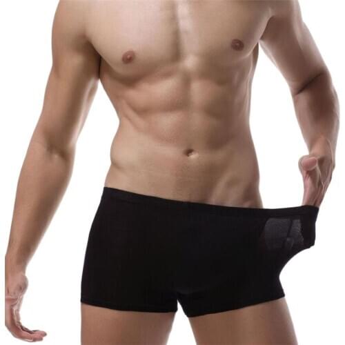 Mens Boxer Shorts Medium Waist Large Flat Pants Men Large Pants Fashion Underwear