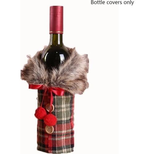 Cartoon Christmas Decoration Red Wine Bottle Set Creative Dress Up Red Wine Bag Household Items