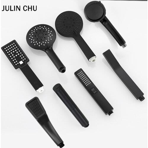 Black Shower Head High Pressure Water Saving 2 3 4 Functions Bath Handheld Rainfall Spray Shower Head Bathroom Showerhead Hose