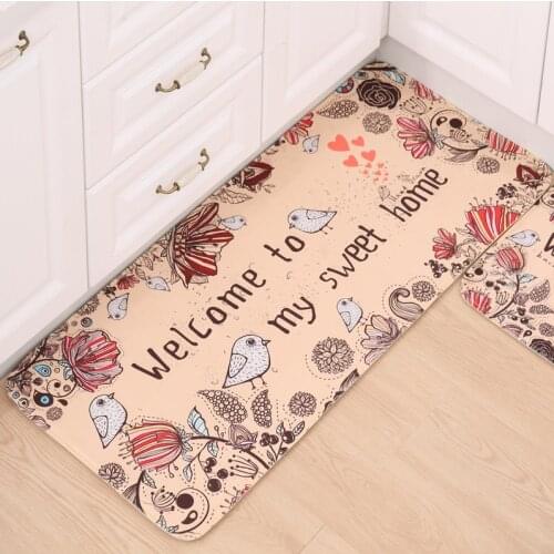 Waterproof Oilproof Kitchen Mat Antislip Bath Mat Soft Bedroom Floor Mat Living Room Carpet Doormat Kitchen Rug