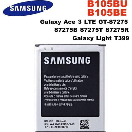 Samsung B105BE B105BU OrIginal battery 1800mAh For Samsung Galaxy Ace 3 LTE GT-S7275 S7275B S7275T S7275R S7278 S7278U SGH-T399