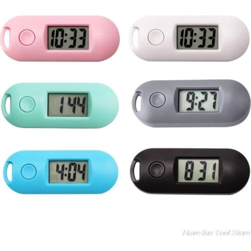 Portable Silent Digital Electronic Clock for Student Exam Study Library Mini Pocket Watch Green Backlight LCD Display M09 21