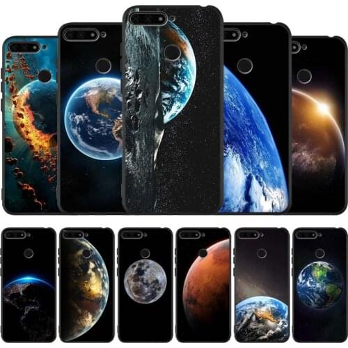 Earth black Silicone Phone Case For honor 30 20 Pro 8 8X 9 10 20 Lite Mate 10 20 30 Lite Pro cover