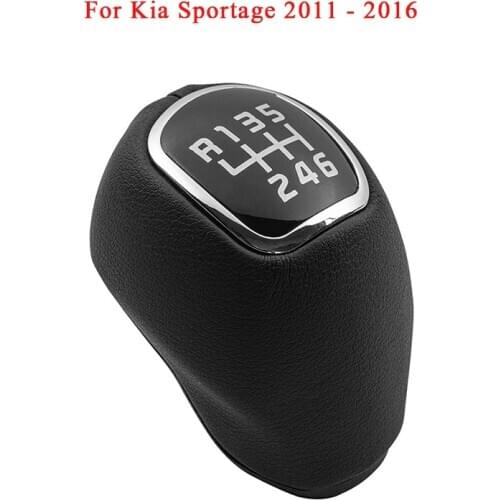 Car Styling Manual Stick Gear Shift Knob Lever Shifter Handball 6 Speed For Kia Sportage 2011 - 2015 Rio 3 5 2013 2014 2016