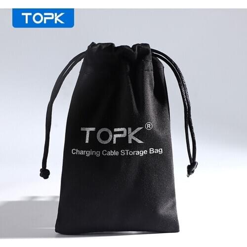 TOPK Power Bank Case Phone Pouch for USB Charger USB Cable Phone Storage Box Mobile Phone Accessories 100*30mm