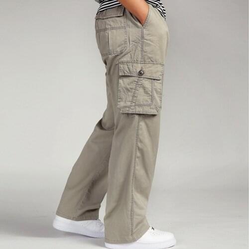 Spring and autumn loose big size XL straight oversize elastic waist trousers casual pants men 6XL 5XL 4XL 3XL