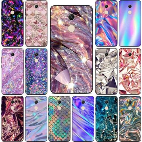 YNDFCNB Crystal Diamond Aesthetic Art pastel Painted Phone Case for RedMi note 4 5 7 8 9 pro 8T 5A 4X case