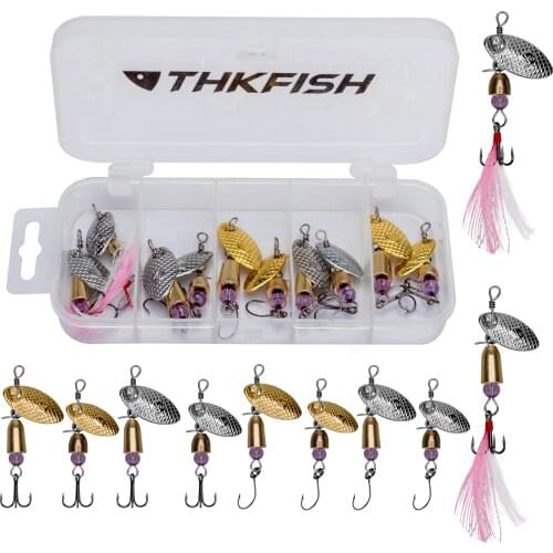 10pcs Fishing Spinner Bait 3.5g 5.5g Metal Spoon Fishing Hard Lure With Hook CrankBait For Bass Fishing