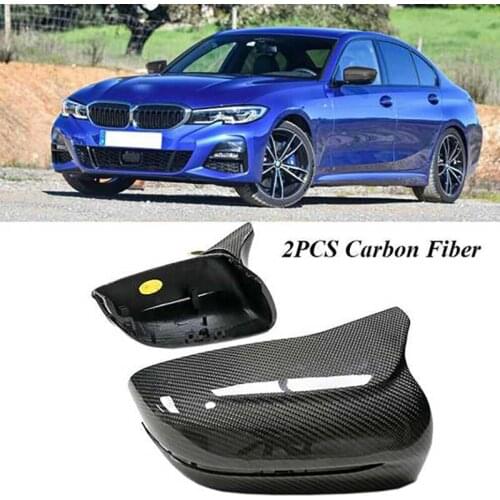 100% Carbon Fiber Rear View Mirror Cover For-BMW 3 Series G20 G28 2018-2021 Replacement Rearview Mirror Cover