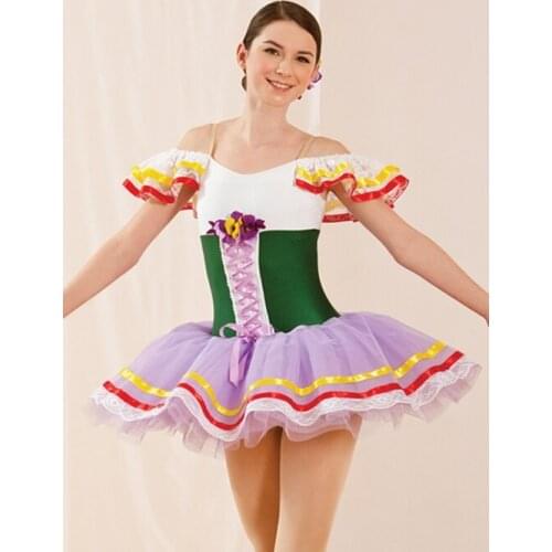 2018 Romantic Ballet Tutu Dress Childrens Day Performance Suit Girls Professional Ballet Tutu Dress Ballet Costumes B-6477