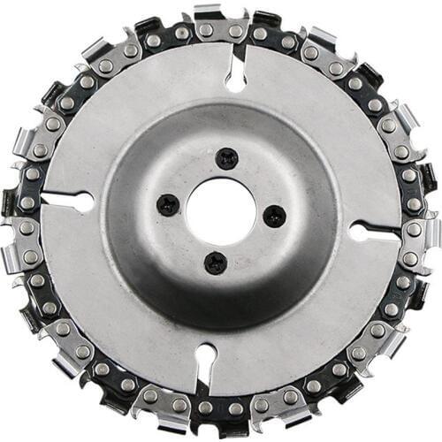 4 Inch Multi-Functional Chain Grinder Chain Saws Disc Woodworking Chain Plate Tool Wood Carving Disc Angle Grinding Tool