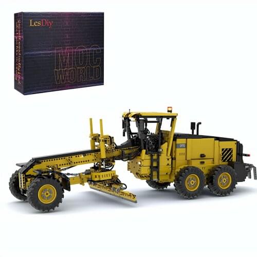 4855Pcs Engineering Series MOC-54777 1/12 G970 Grader Engineering Dynamic Vehicle Created And Authorized By Wguarnere For Child