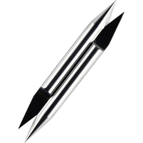 5pcs HUHAO Carbide CNC PCB Engraving V Bits Cutting Tool Double Headed 30 Degree 0.1mm 2J3.3001