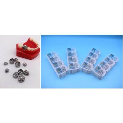 5Pcs/Box Dental Kids Primary Molar Crown Refill Stainless Steel Pediatric Crowns Upper Right Left D2-D7/E2-E7 1st 2nd