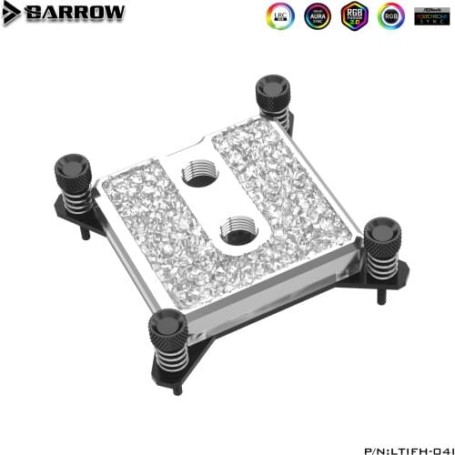 Barrow CPU Block For Intel and AMD Platform Icicle Series Pom or Barss Top Optional LRC 2.0 5v 3pin Microwaterway Cpu Cooler