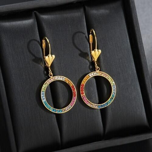 Colorful Pearls Bohemian Chockers Earing Handmade Party Jewelry Wholesale Trinket Gold pendientes Earing Hoop Studs