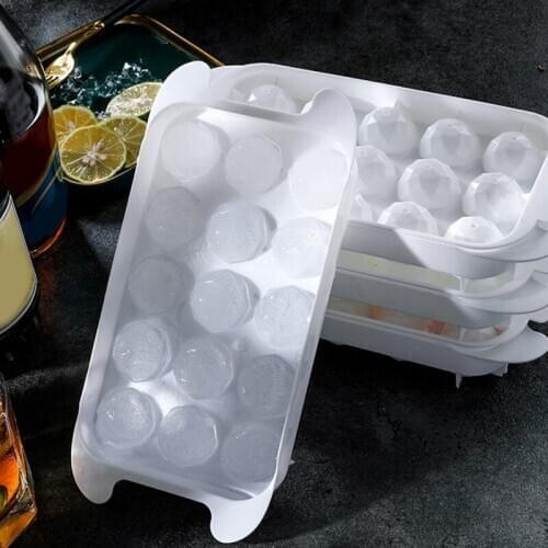 Household Refrigerator Round Ice Cube Mold With Lid To Make Ice Cube Beer Wine Whiskey Flavored Ice Cube