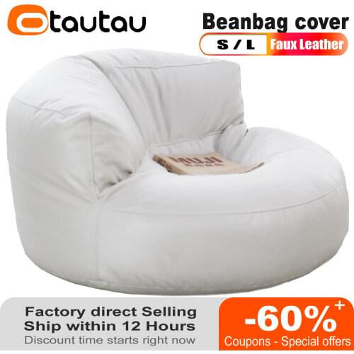 Sofa Cover Pouf Ottoman Corner Seat Beanbag Chair Couch Futon Bean Bag Puff Lounge Furniture Technology Cloth Not Real Leather