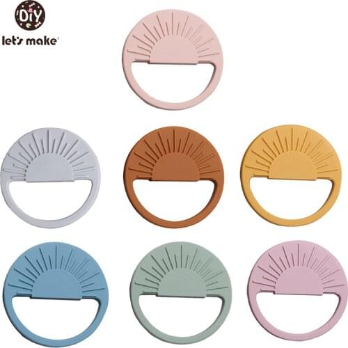 Lets Make 1Pcs Baby Teether Food Grade Sun Series Silicone BPA-Free Oral Care Products Newborn Teething Molar Toys Kids Gifts