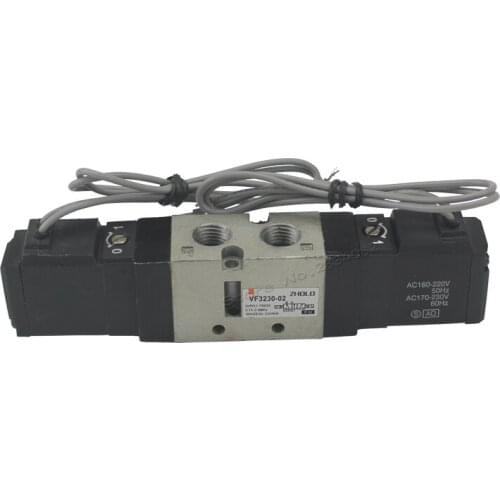 1/4" 5 port 2 pos solenoid valve Pneumatic VF3230-02 DC12V 24V AC 220V 110V 380V