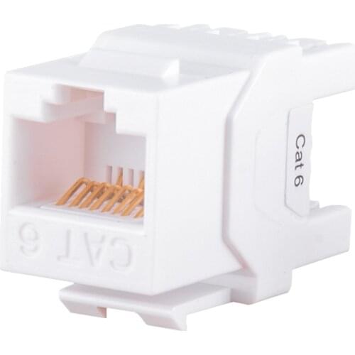 Gigabit RJ45 CAT6 Unshielded Keystone Jacks - Impact design for faceplate/wall plate - Punch Type, With IDC Dust Cover