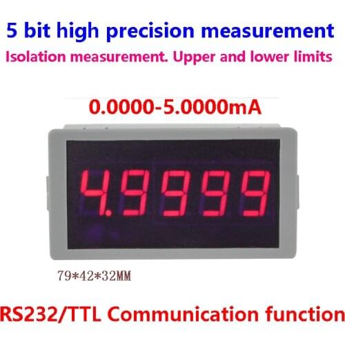 GWUNW BY56W 5.0000mA(5mA) 5 bit high precision ammeter RS232 Serial Communication alarm signal