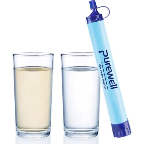 Camping Water Filter Straw Water Purifier Filtration System Bottom Thread Ultrafiltration Film Outdoor Emergency Survival Tool