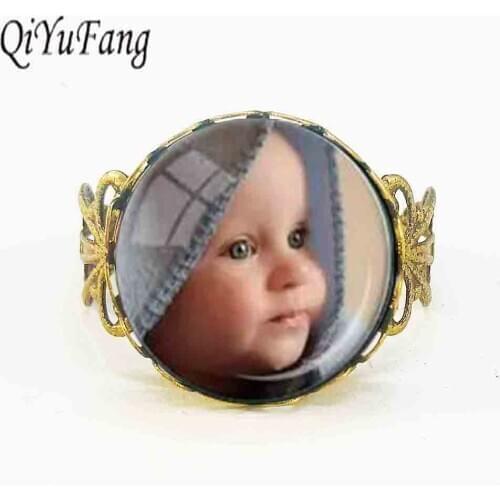 Qiyufang ring Custom ring Photo of Your Baby Child Mom Dad Grandparent Loved One Gift for Family Member Gift