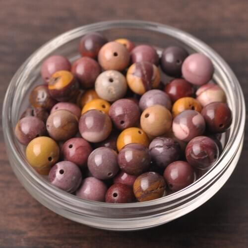 Round Natural Mookaite Stone 4mm 6mm 8mm 10mm 12mm Loose Beads lot for Jewelry Making DIY Crafts Findings
