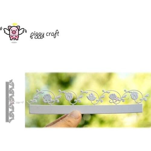 Piggy Craft metal cutting dies cut die mold Flower leaf vine edge Scrapbook paper craft knife mould blade punch stencils dies
