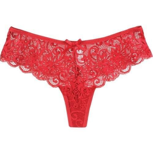 Fashion Sexy Women G-String Hollow Mesh Lace Floral Panties Ladies Underwear Thongs Intimate Female Lingerie Briefs