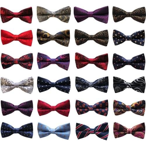 3 Packs Men Paisley Flower Polka Dots Bowtie Wedding Party Tuxedo Bow Neck Tie BWTHZ0376