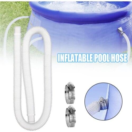 Newly Swimming Pool Replacement Hose 32mm Diameter Replacement Hose with 2 Locks Compatible with Filter Pump