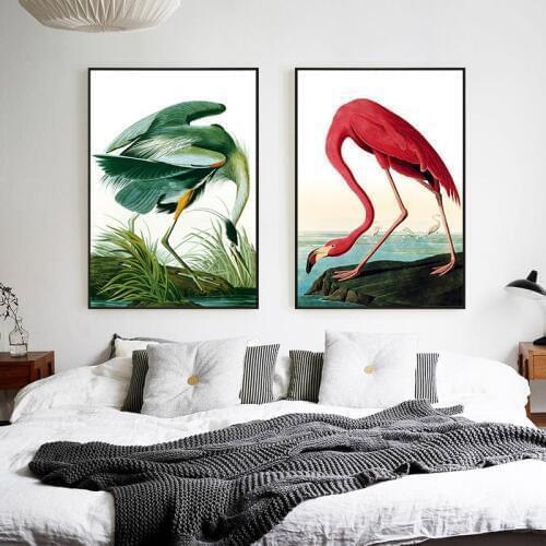 Posters And Prints Flamingo Nordic Wall Pictures For Living Room Cuadros Canvas Art Flower Wall Art Canvas Painting Unframed