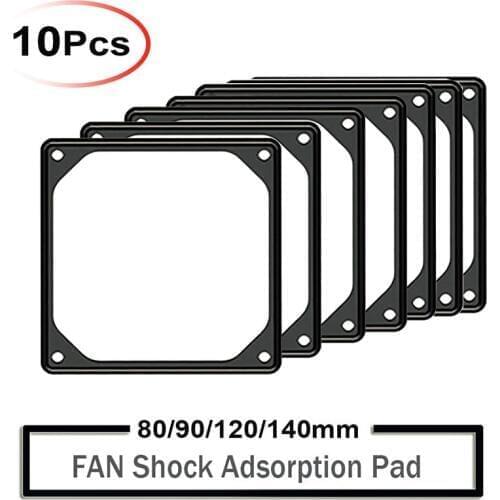 10pcs 80mm 90mm 92mm 120mm 140mm Anti-vibration Silicon Fan Gasket Noise Reducing Silencer Gasket Pad For PC Computer Case Fan