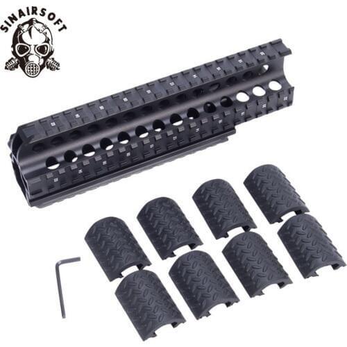 SINAIFSOFT AKs Saiga 7.62x39 Tactical Quad Rail with 8 pcs Rail Covers for HuntingPaintball Shooting Accessories