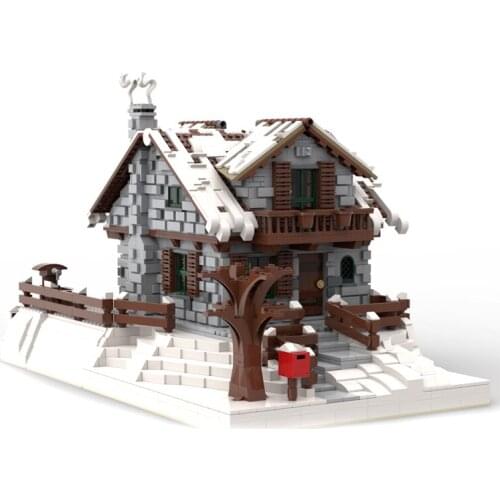 Building Block C4211 Winter Chalet Neige Chalet Resort Christmas Construction Blocs Child Toys Children Gifts