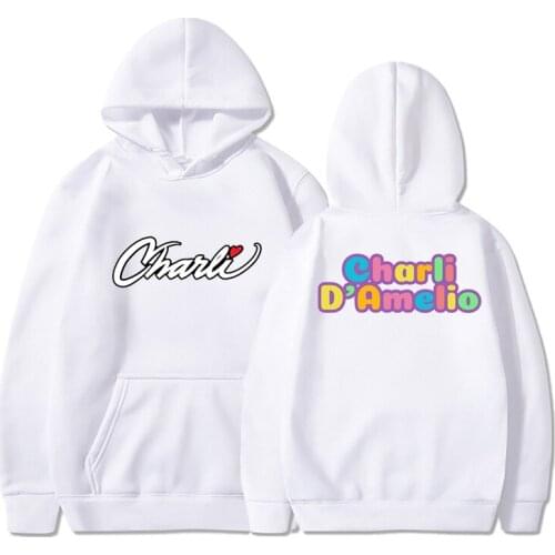 Men Women Charli D'Amelio Hoodie New Fashion Teens Hoodies Long Sleeve Pullover Tops Coat Printing Clothing Cool Hoodies