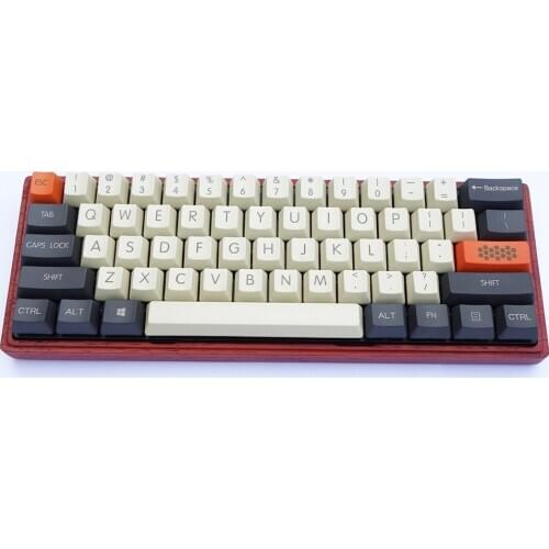 Vintage style Orange OEM thick PBT key cap ISO dark grey for cherry MX switching mechanical keyboard