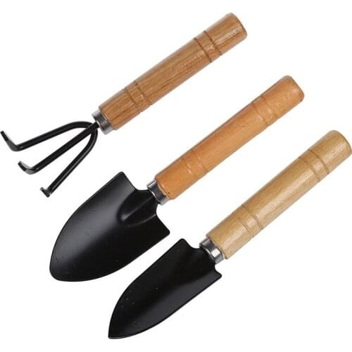 Hollow Out Doublet Shovel Beaker Handle Wooden Iron Gardening Tools