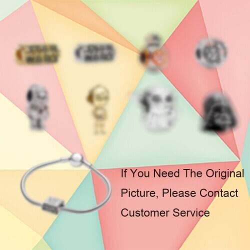 100% 925 Pure Diy Beads, Aliens, Golden Ceremonial Robots, New Bracelets for Girls, Fashion Accessories, Free Shipping