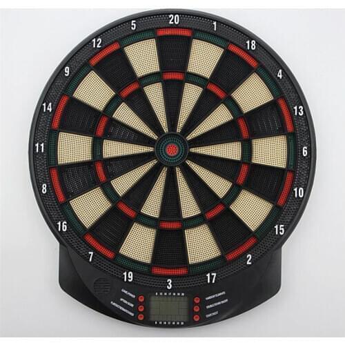 15 Inch Electronic Darts Board Set LCD Display Automatic Score Dart Plate Scoring Board With Voice 27 Games With 6pc Soft Darts