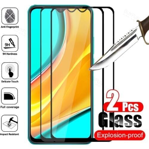 2Pcs Full Cover Glass for Xiaomi Redmi 9A Screen Protector on Xiomi Redmi9A Redmy 9A Redmi 9 A A9 Protective Glass