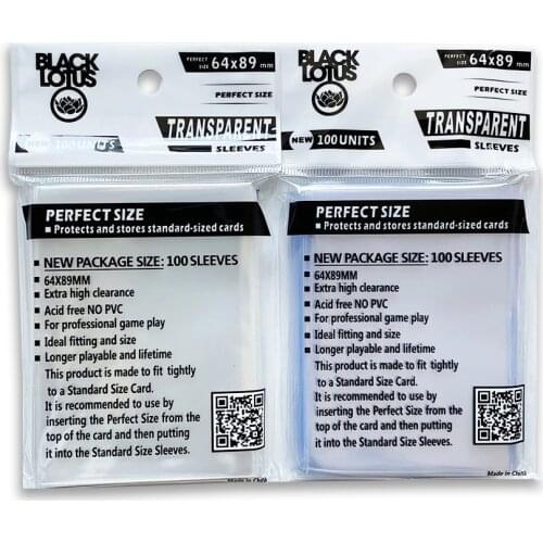 200 PCS/Lot Acid Free Transparent Perfect Fit Cards Sleeves Perfect Size Sleeve Better Than KMC for MGT/PKM/STAR REALMS 64x89mm