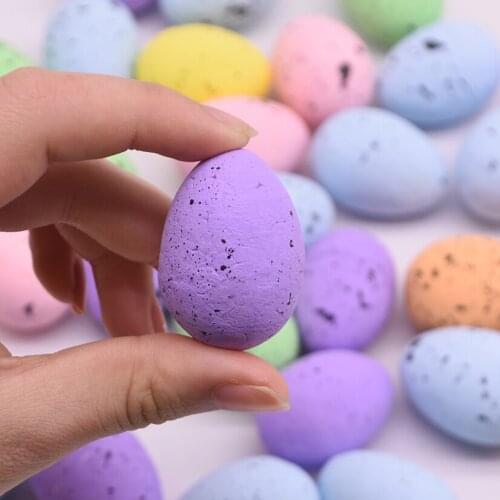30Pcs Simulation Bird Eggs Colorful Foam Fake Pigeon Eggs Easter Decoration Ornaments for Room Kid Cute Photograph Props